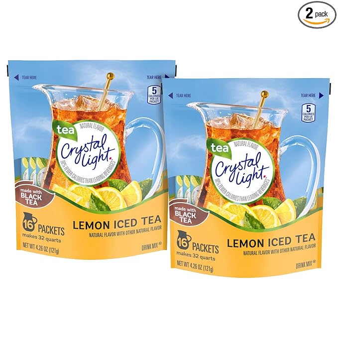 Crystal Light Iced Tea Drink Mix - Lemon - 4.26 oz - 16 ct - 2 pk
