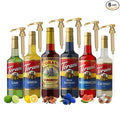 Summer Variety Syrup - Lemon, Lime, Coconut, Blue Raspberry, Watermelon & Tamarindo Syrups For Coffee,Italian Soda, Lattes, Frappes Flavor- 6 Pack With 6 Jimoco Pumps