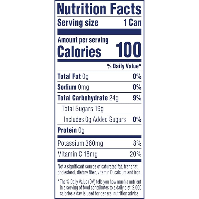 Ocean Spray 100% Orange Juice, 7.2 oz Cans (Pack of 24)