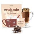 Craftmix Cozy Hot Chocolate Mix - Instant Hot Cocoa Drink Mix Packets - Made with Real Cocoa Beans - Add Milk or Water - Vegan, Low-Carb, Low-Sugar, Dairy-Free, Gluten-Free, 12 Pack