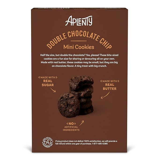 Aplenty, Double Chocolate Chip Mini Cookies, 8 oz