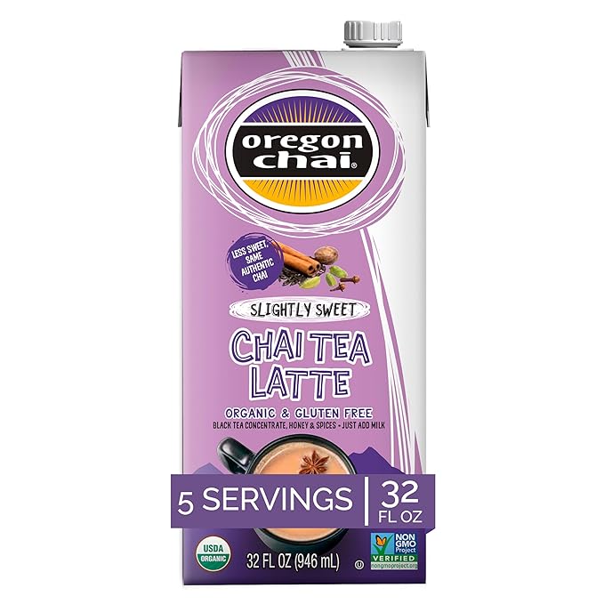 Oregon Chai Slightly Sweet Chai Concentrate, 32 fl oz