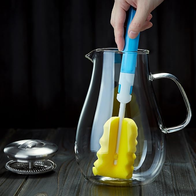 2000ML/68OZ Glass Pitchers with Lid for Hot and Cold Drinking, Heat Resistant Borosilicate Glass Pitcher for Tea, Juice, Milk, Cold Hot Beverages