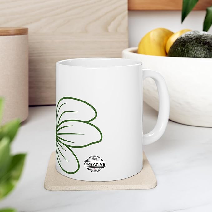 11 OZ Novelty Coffee Mugs - Christmas Gift (Floral Theme)