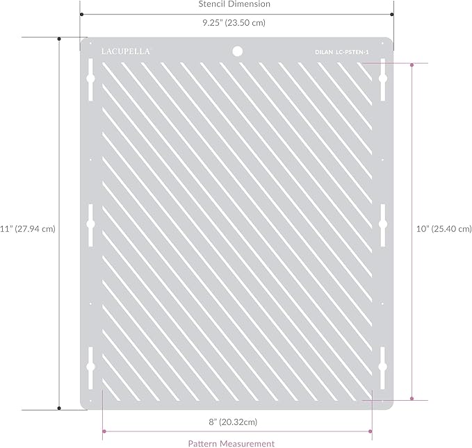 Cake Decorating Stencil for Tall Buttercream Cake, Royal Icing, Ganache, Paint, Airbrush (PALEM)
