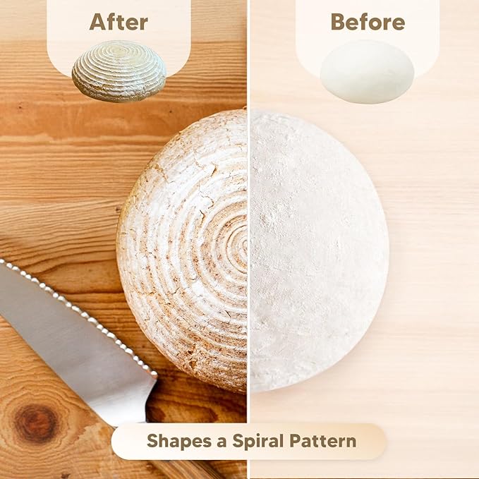 Mini Banneton Basket (5 Inch, Set of 4) – Round Banneton Bread Proofing Set, Perfect for Bread Bowl and Small Sourdough Loaves– Mini Sourdough Proofing Basket for Baking Supplies