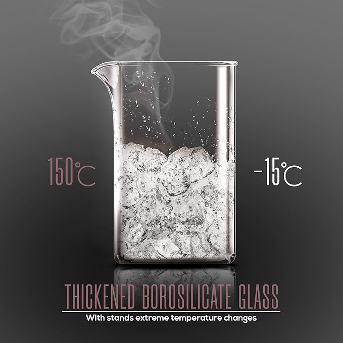 Utopia Kitchen 12 Ounce 0.35 Liter French Press Coffee Maker, Tea Maker, Travel Coffee Presses, Heat Resistant Thickened Borosilicate Coffee Pot for Camping Travel Gifts, Deep Taupe Pack of 1