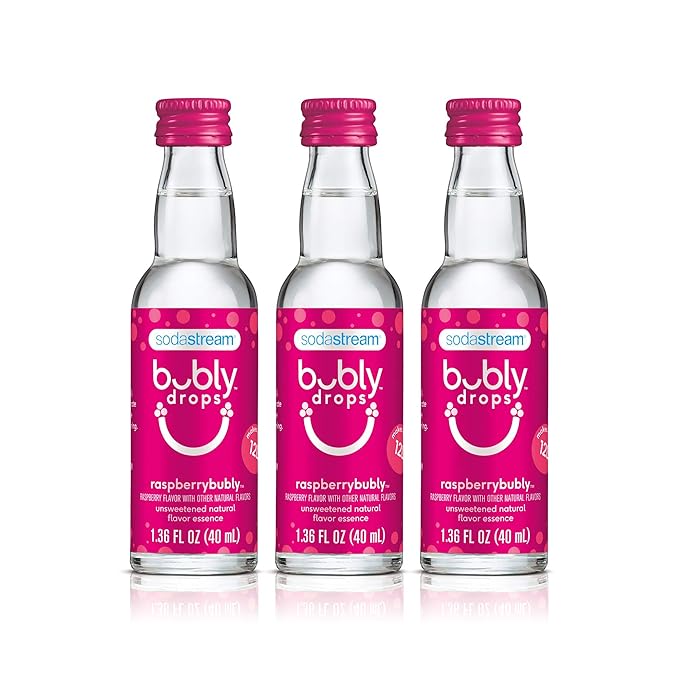 SodaStream bubly Drops, Raspberry, 1.36oz (Pack of 3)