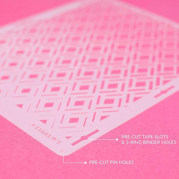 Cake Stencil - Seamless Delicate Pattern for Decorating Tall Double Barrel Cake to Use with Buttercream, Royal Icing, Ganache, Paint, Airbrush (Andra)