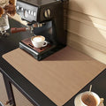 Coffee Mat Coffee Bar Mat - Absorbent Rubber Backed Coffee Pot Cup Holder Quick Drying Mats Fit Under Coffee Maker Espresso Machine Coffee Bar Accessories Kitchen Counter Dish Drying Mat 23"x15", Wood