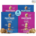 Gluten Free Partake Crunchy Chocolate Chip & Vanilla Sprinkle Cookies Variety Pack - Vegan - Free From the Top 9 Allergens Including Dairy, Wheat, Soy, Eggs, & Peanuts - Non GMO - Safe School & Office Snack (4 Pack, 3oz Resealable Bags)