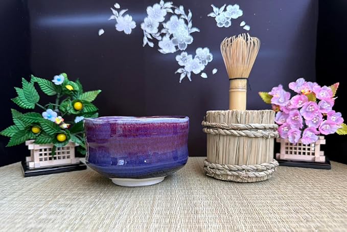 Japanese Traditional Handcrafted Matcha Chawan Tea Bowl Cup Ceremony Tableware Pottery (Shigaraki)