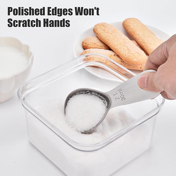 18/8 Stainless Steel Coffee Scoop, Doosu Heavy Duty Metal Tablespoon Measuring Spoon for Ground Coffee Tea Powder (1 tbsp/15 ml)