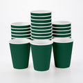 Restaurantware-12 Ounce Disposable Coffee Cups, 500 Ripple Wall Hot Cups For Coffee - Lids Sold Separately, Rolled Rim, Forest Green Paper Insulated Coffee Cups, For Hot Coffee, Tea, And More