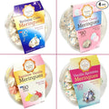 4 Pack Krunchy Melts Original Meringue Cookies | Let's Celebrate 4-Pack | Birthday Cake, Cotton Candy, Rainbow Vanilla, Vanilla Sprinkles | Only 80-90 Calories Per Serving | Low Fat/Fat Free, Gluten Free, Dairy Free (4 Oz)