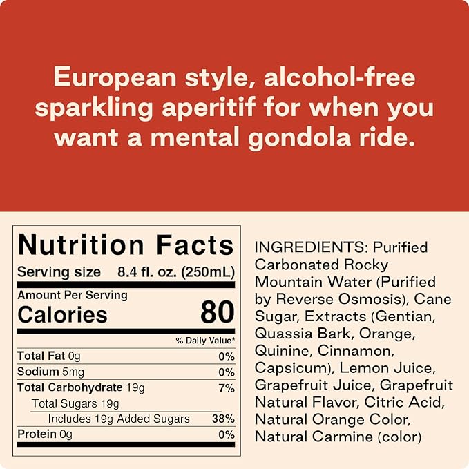 Strongwater Sparkling Spritz Aperitif - 12 Pack Cans (8.4 Fl Oz Each) - Premium Non Alcoholic Aperitif - Made with Filtered Rocky Mountain Water, Gentian, Grapefruit, Quinine, Real Cane Sugar