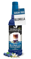 Syruvia Sugar Free Coffee Syrup, BLUNILLA Syrup, Vanilla Blueberry Flavored Syrup for Drinks, Lattes, and Desserts – 25.4 fl oz