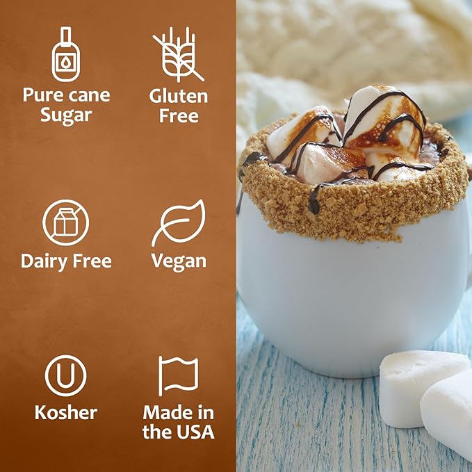 Syruvia Chocolate Chip Cookie Dough & S’mores Coffee Syrup - 25.4 fl oz Premium Coffee Flavoring Syrup. Kosher and Gluten-Free. Perfect for Drinks, Sodas, Shakes, Desserts, & More.