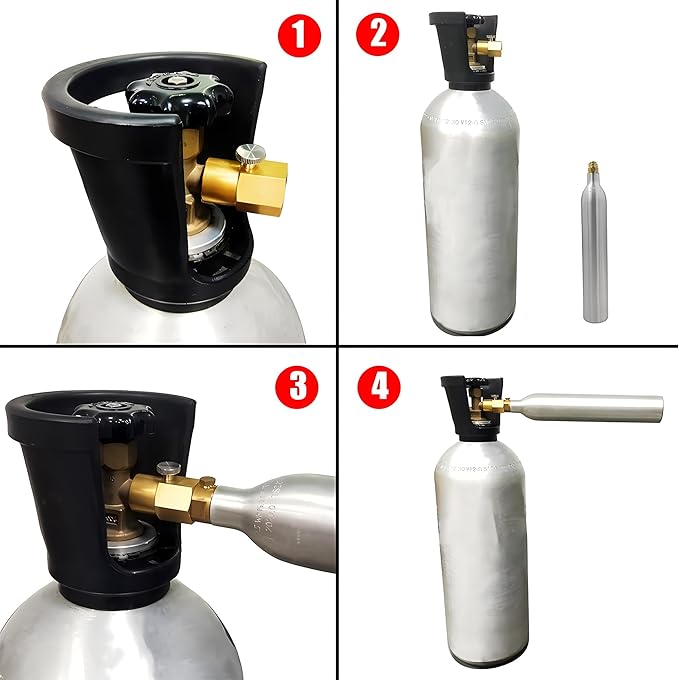 Soda Water Maker,Sparkling Water Machine with Superior Carbonation Technology,Comes with Co2 Refill Adapter,Compatible with Sodastream/Ninja/Soda Sense/Simpli TR21-4 thread (Screw-In) Co2 Cylinders
