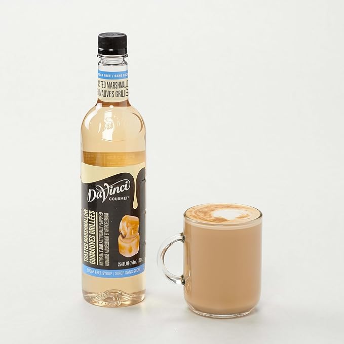 DaVinci Gourmet Sugar-Free Toasted Marshmallow Syrup, 25.4 Fluid Ounces (Pack of 4)