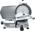 KWS Commercial 420W Electric Meat Slicer 12" Frozen Meat Deli Slicer Restaurant and Home Use Stainless Steel Blade [ETL, NSF Certified] (Teflon Blade, 12-Inch Blade)