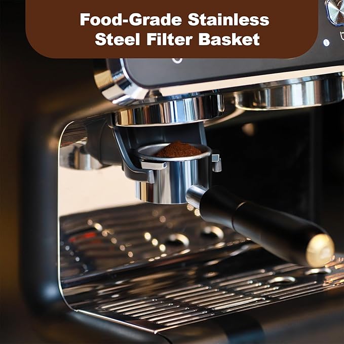 MEION 54mm Bottomless Portafilter Compatible with Breville Barista Express Machines, Sage, Barista Pro, BES870XL, BES878, BES880, Espresso Portafilter with 18g Filter Basket & Puck Screen