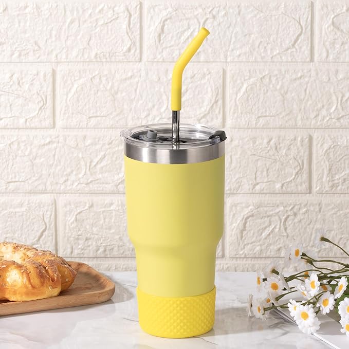 30oz Metal Straws for Stanley 30oz Cup, 4 PCS Stainless Steel Reusable Drinking Straw for YETI, STANLEY, US Acrylio, BJPKPK, Simple Modern and so on