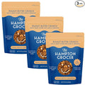 The Hampton Grocer Peanut Butter Crunch Granola, 3 pack - Light & Crispy Clusters with Pure Maple Syrup, Cinnamon, Whole Nuts & Super Seeds, Protein-Packed, Crunchy, Small-Batch, 8oz