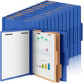 60 Pcs Classification Folders Letter Size, 2 Divider Pressboard File Folders with 3. 5 Inch Expansion, 2 Prongs Fastener, Heavy Duty Office File Organizers for Teachers, Medical (Dark Blue)