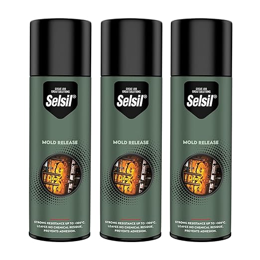 SELSIL Silicone Mold Release Aerosol Spray, Professional Resin Mold Releaser, Non-Stick, Fast-Drying & Easy Mold Removal, 13.5 Fl oz or 400 mL (Pack of 3)