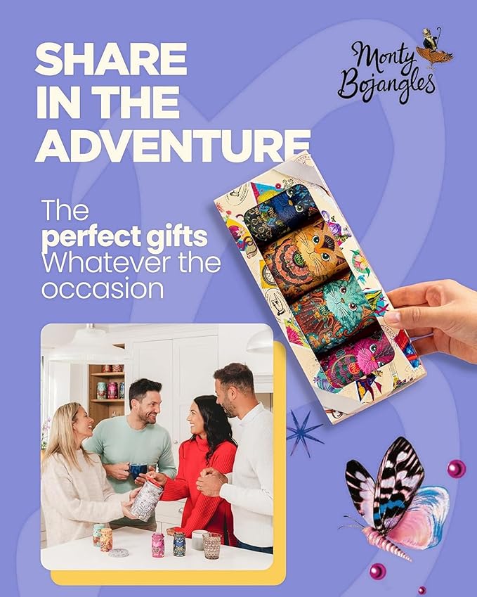 Monty Bojangles Cocoa Dusted Chocolate Truffles Cat Tin (Shimmering Starlet), Stunning Collectable Cat Tin, Luxury Chocolate Box With Bespoke Design, Gourmet Chocolates Gift Box, 135 g