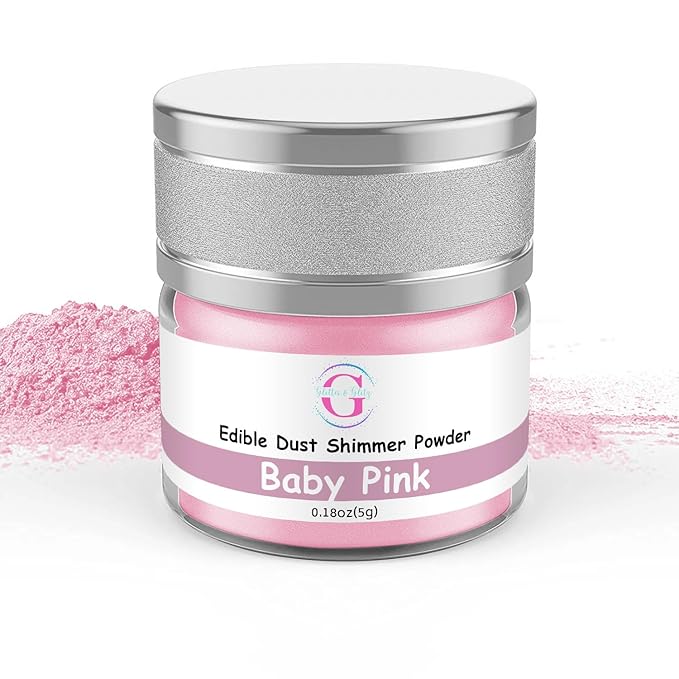 Glitter & Glitz Edible Glitter for Drinks - Premium Drink Glitter Edible Dust for Cocktails, Baking, Brew, Champagne - Luster Dust and Cocktail Glitter - Edible Glitter for Drinks Decoration (Baby Pink, 5Grams)