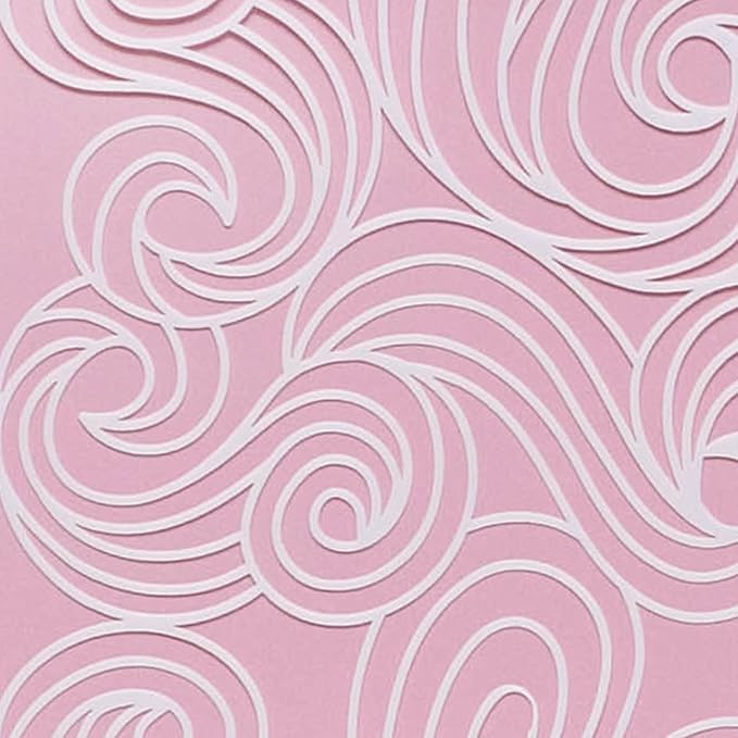 Cake Stencil - Seamless Delicate Pattern for Decorating Tall Double Barrel Cake to Use with Buttercream, Royal Icing, Ganache, Paint, Airbrush (Andra)