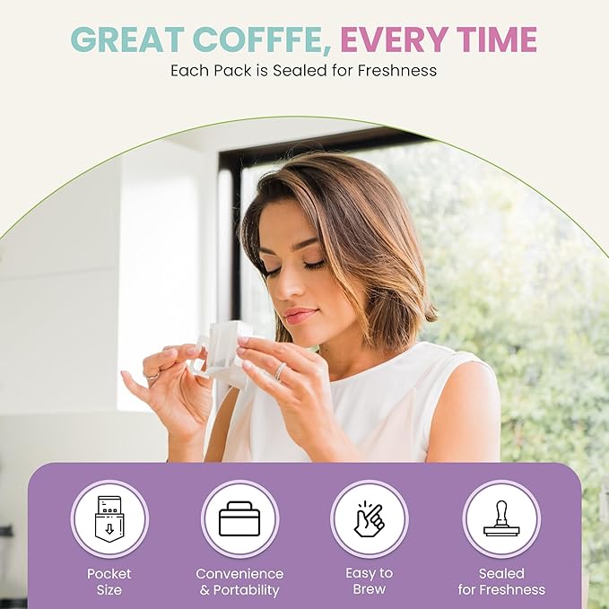 Mondo Drip Coffee Mix (10-Pack Variety), Single Serve Pour Over Filter Bags, Pre-Filled 100% Arabica, Medium Roast