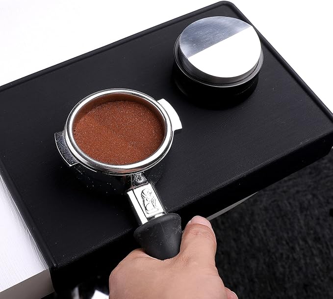 Normcore 58.5mm Coffee Distribution Tool - Espresso Coffee Leveler Tool for 58mm Portafilter - Barista Espresso Accessories - Adjustable Depth - Stainless Steel base - Distributor Stand