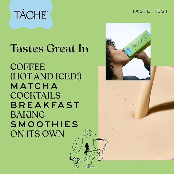 Táche Unsweetened Barista Pistachio Milk, Plant-Based Pistachio Creamer for Coffee and Lattes, Frothy, Vegan Pistachio Cream with No Added Oil, Dairy-Free Milk Alternative, (32oz, 6-Pack)