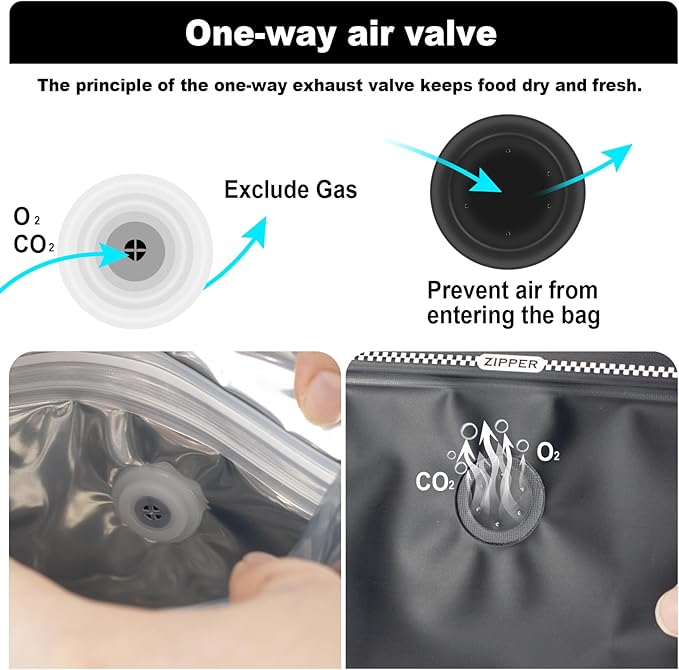 Coffee Bags with Valve(60pcs,16 oz,1 lb) Vented Coffee Beans Packaging Bags High Barrier Aluminumed Foil Flat Bottom Heat Sealed Side Zipper Resealable Storage Bag for Home or Business（White+Black）