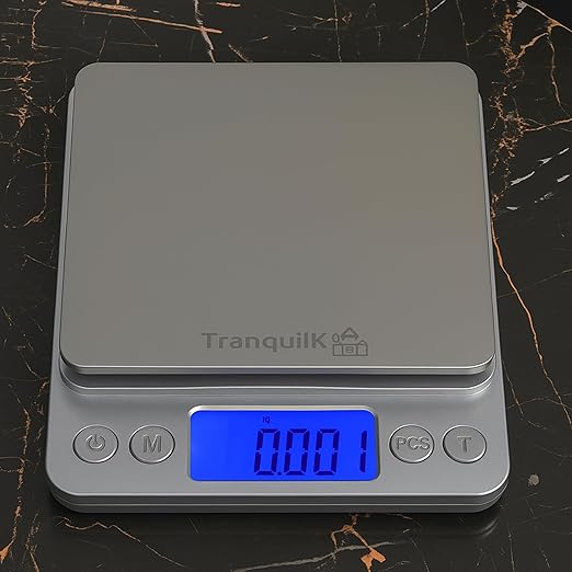 Rechargeable Digital Food Scale for Kitchen with Gram and Ounce – Smart Kitchen Scale for Food Products, Baking, Sourdough Bread Making, Cooking, Weight Loss, Jewelry & Packages (0.1g/5kg)