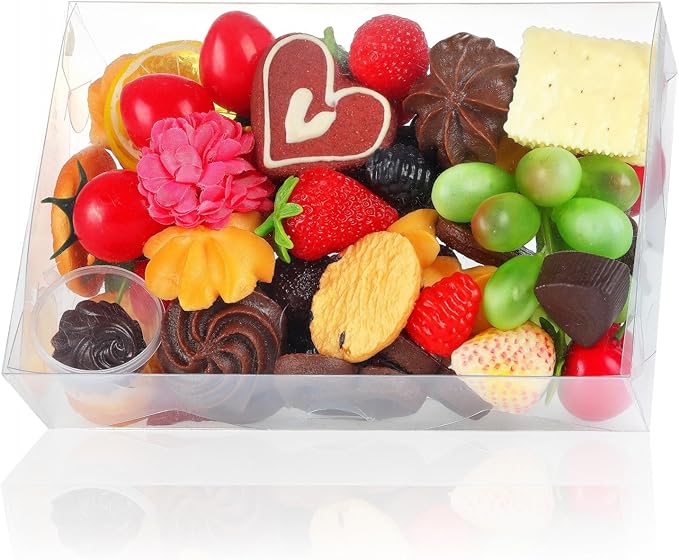 RomanticBaking 10PCS 8x5x2 Inch Full Clear Chocolate Covered Strawberries Boxes Perfect for Displaying Treats,Oreos, Cookies,Macaron, Cakesickle, Donut, Mini Bakery, Brownie, Dessert