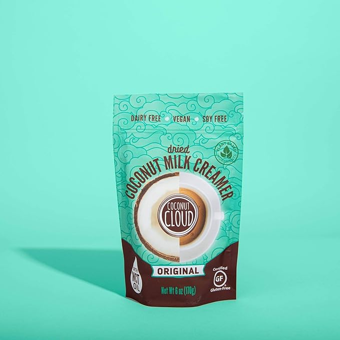 Coconut Cloud: Shelf Stable Vegan Coffee Creamer | Keto Friendly, Unsweetened Coconut Milk Powder | Low Sugar, Dairy Free, Non-GMO, Plant Based, Gluten & Soy Free, USA Made, Original 6 oz