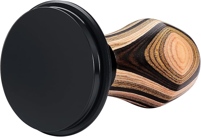 Normcore 53.3mm Coffee Tamper V4.1, Spring Loaded Tamper with Titanium PVD Coating Flat Base, Espresso Tamper Fits 54mm Breville Sage Portafilters, Colorful Wood Handle