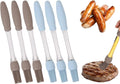 6pcs Basting Brush for Cooking, Silicone Heat Resistant Grilling Basting Brush with Hollow Handle for Cooking BBQ Baking Spreading Oil Sauce Butter Pastry Food Tool Kitchen Gadget(Grey & Blue)