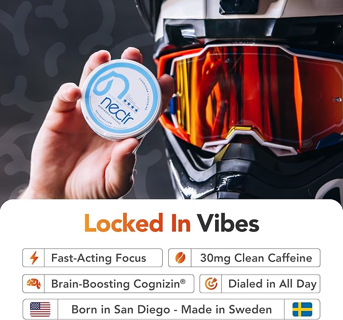 Nectr Energy Nootropic Pouches – Atomic Apple Flavored, Caffeine Pouches with Cognizin® Citicoline. Sugar-Free Brain Treats. Smooth, Sustained Focus & Energy Supplement - 5 Pucks of 16pcs
