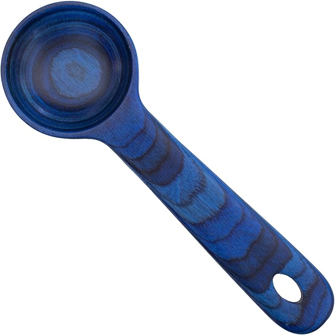 Baltique Malta Collection Wooden Coffee Scoop – Colorful Birch Wood Reusable Scoop for Ground Coffee, Protein Powder & More