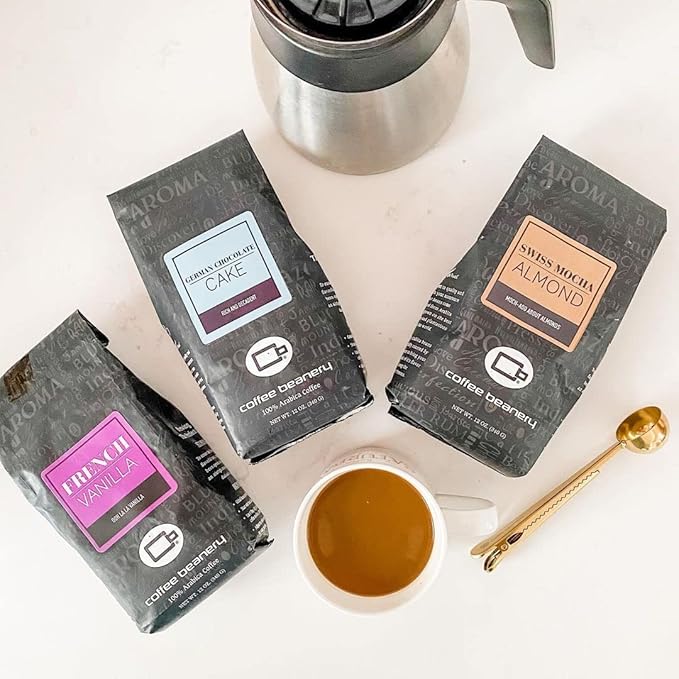 Toasted Almond Flavored Coffee SWP Decaf, Specialty Arabica Coffee, Medium Roast, 12 ounce, Automatic Drip (Ground)