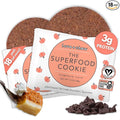 Love + Chew Superfood Soft Baked MINI Cookies, Pumpkin Chip Flavor, Plant Based Cookie Made With Almonds & Dark Chocolate for Kids and Adults, Vegan Snacks, Gluten Free, Paleo, Non GMO, 18 Pack