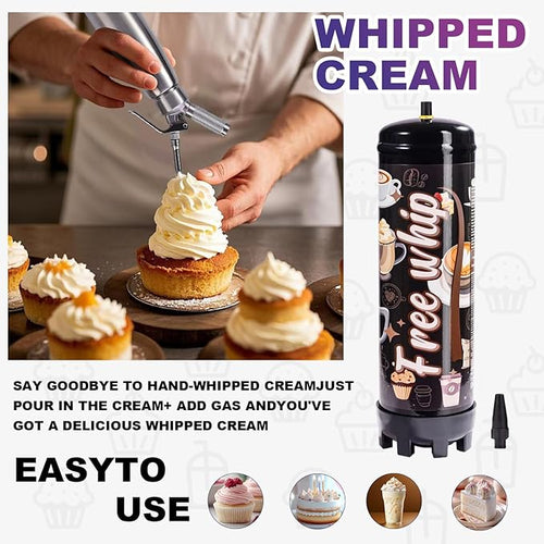 1364g Whipped Cream Charger 2.2L Whip Cream Charger Cartridges Whip Cream Charger Cylinder Food Grade Original Flavor (99.99% purity gas) 4-Pack