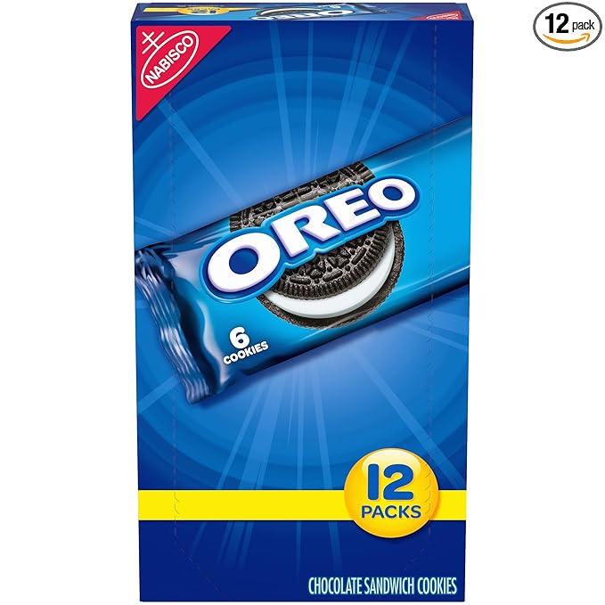 OREO Chocolate Sandwich Cookies, School Lunch Box Snacks, 2.4 Ounce (Pack of 12)