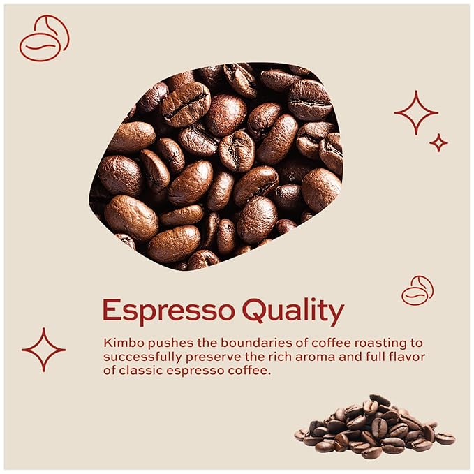 Kimbo Aroma Gold | 100% Arabica Whole Bean Coffee | Medium Dark Roast | 9/13 Intensity | 2.2 Lbs (1kg) Bag