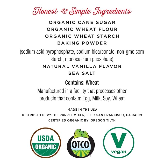 Miss Jones Baking Organic Yellow Cake and Cupcake Mix, Non-GMO, Vegan-Friendly, Moist and Fluffy: Vanilla, (Pack of 3)